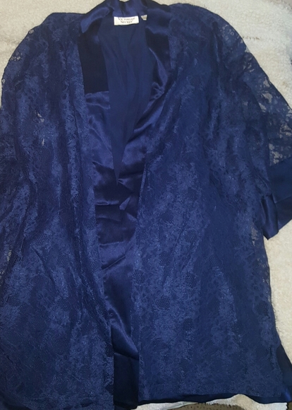 Victoria Secret Vintage Royal Blue Lingerie Robe - Picture 5 of 6